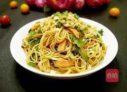 Illustration of how to make saliva cold noodles 16