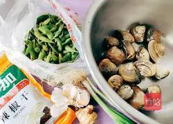 Illustration of how to make edamame mixed with clams 2