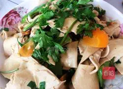 Illustration of how to make hot pepper dried tofu 9