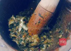 Illustration of how to make perilla leaves and wild garlic 2