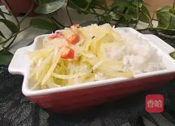 Illustration of how to make spicy and sour shredded potato bento 8