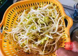 Illustration of how to make fried soybean sprouts and shredded beef in oil 1