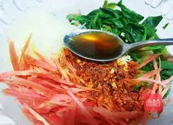 Illustration of how to make cold spinach vermicelli 8