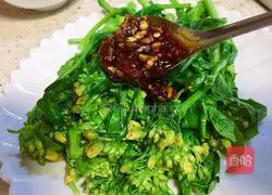 ~Illustration of how to make field rape flowers with oyster sauce and garlic paste 15