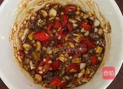 Illustration of grilled enoki mushrooms 3