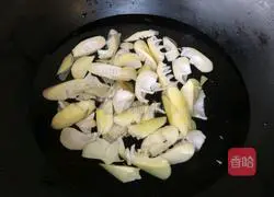 Stir-fried spring bamboo shoots with shepherd's purse Illustration of how to do it 4