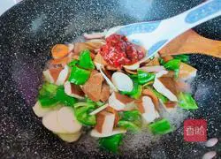 Illustration of how to make fried tofu with vegetables 5