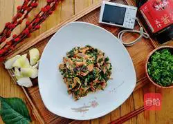 Illustration of how to stir-fry spring bamboo shoots with shepherd's purse 15