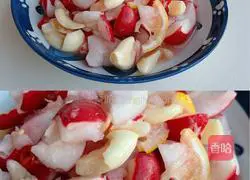 Illustration of how to make cold cherry radish 11