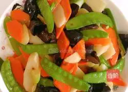 Illustration of how to make snow pea health vegetables 11