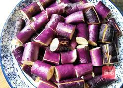 Illustration of how to make a plate of glutinous eggplant 1