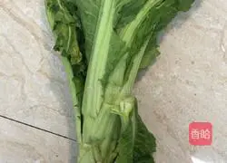 Illustration of how to stew mustard greens 2