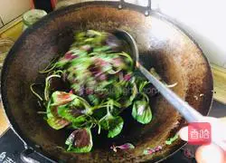 Illustration of how to make stir-fried red amaranth 4