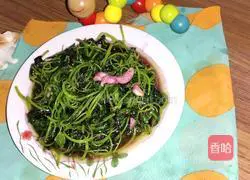 Illustration of how to make stir-fried red amaranth 7