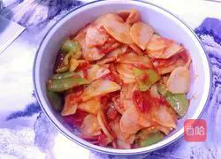 Illustration of how to make fried potato slices with green pepper 10
