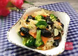 Double ears Illustration of how to make fried broccoli 1