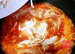 Enoki mushroom tomato tofu soup recipe 21