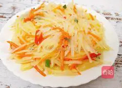 Illustration of how to make spicy and sour potato shreds 10