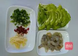 Illustration of how to make cold bitter melon and shrimp 2