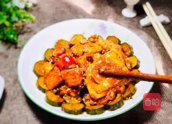 Illustration of how to make cucumber-roasted tofu 16