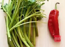 Garlic water spinach Illustration of how to do it 1