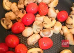 Illustration of how to make mushroom cherry tomatoes 7