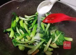 Illustration of how to stir-fry green vegetables 7