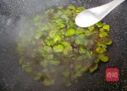 Illustration of Stir-fried Pickled Vegetables and Broad Beans 7