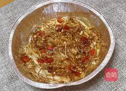 Illustration of grilled enoki mushrooms 7