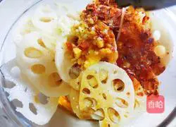 Illustration of how to make cold lotus root slices 9