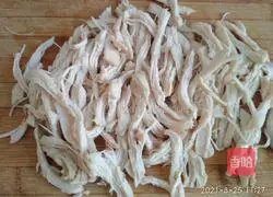 Illustration of how to make cucumber mixed with chicken breast 13