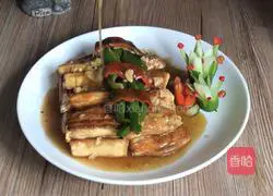 Illustration of how to make fried tofu with green pepper 16