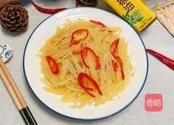 Illustration of how to make spicy and sour potato shreds 12