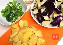 Illustration of three fresh vegetables from Northeast China 2