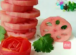 Illustration of how to make sweet and sour rouge lotus root 6