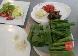 Illustration of how to make black bean sauce, dace, oil and wheat vegetables 2