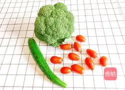 Illustration of how to make green and red flowers 2