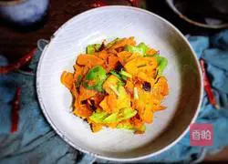 Illustration of how to make fried pumpkin with dried pepper 9