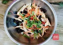 Illustration of how to make cold yuba 7