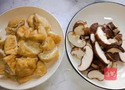 Illustration of how to make mushrooms, tofu and rapeseed 2