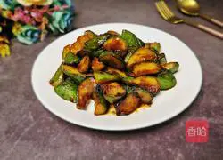 Illustration of how to cook small milk melon with sauce (no oil) 12