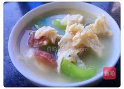 Illustration of home-style loofah and egg soup 10