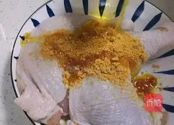 Illustration of hand-shredded salt-baked chicken 2