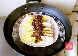 Illustration of how to make steamed baby cabbage with garlic vermicelli 11