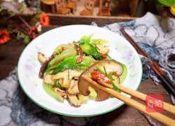 Illustration of how to cook mushrooms with lettuce 12