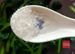 Illustration of making vinegar spinach and peanut rice 10