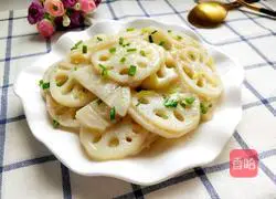 Illustration of how to make smooth lotus root slices 1