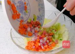 Illustration of how to make mashed potatoes stuffed with bitter melon 6