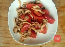 Illustration of how to stir-fry tomatoes and mushrooms 3