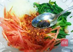  Illustration of how to make cold spinach vermicelli 10